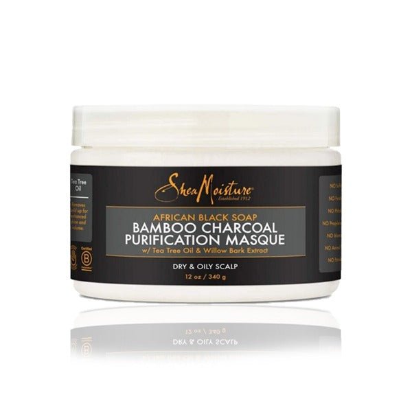 African Black Soap Bamboo Charcoal Purification Masque 340g - OHEMA