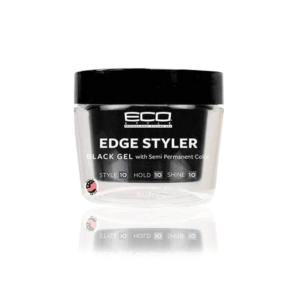 Eco Style Edge Styler Black Gel With Semi Permanent Hair Color 3oz (89ml) - OHEMA